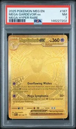 2025 POKEMON MEG EN-MEGA EVOLUTION MEGA HYPER RARE #187 MEGA GARDEVOIR EX PSA 7 - Image 1