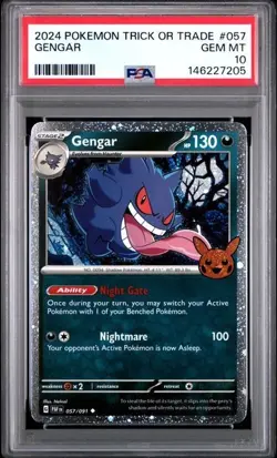 2024 POKEMON TRICK OR TRADE #057 GENGAR PSA 10 - Image 1