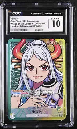 ✨✨ CGC 10 Yamato Alt. Art Leader OP06-022 One Piece Japanese - Image 1