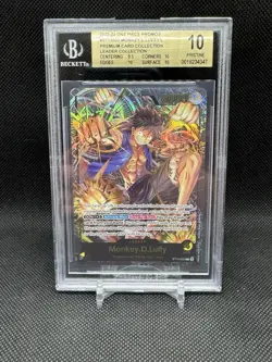 BGS 10 PRISTINE One Piece Monkey D Luffy Premium Leader Collection ST13-003 - Image 1