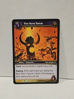 Fire Nova Totem World Of Warcraft TCG Through The Dark Portal Regular Uncommon - Image 1