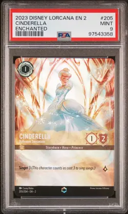 Cinderella - Ballroom Sensation (Enchanted) 205/204 PSA 9 MINT DISNEY LORCANA - Image 1