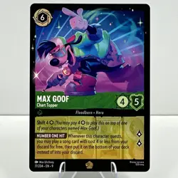 MAX GOOF - Chart Topper Legendary #77/204 EN 9 Disney Lorcana FABLED - Non-Foil - Image 1