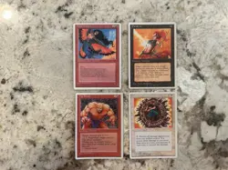 Mtg Alternate 4th Edition Cards x4 - Magic the Gathering Alternate 4th Played - Image 1