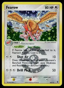 Pokemon Card - Fearow FireRed & LeafGreen 24/112 Rare Reverse Holo - Image 1