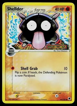 Pokemon Card - Shellder Dragon Frontiers 63/101 Common Reverse Holo STAMPED - Image 1