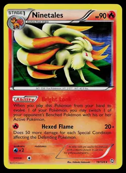Pokemon Card - Ninetales Dragons Exalted 19/124 Holo Rare - Image 1
