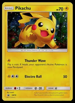 Pokemon Card - Pikachu SM Promos SM76 Promo Holo - Image 1