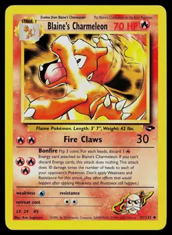 Pokemon Card - Blaine's Charmeleon Gym Challenge 31/132 Uncommon - Image 1
