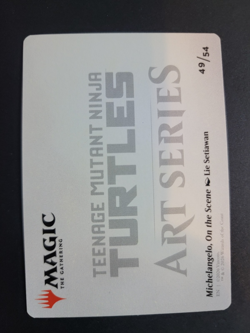 Michelangelo, On the Scene 49/54 Art Card MTG Ninja Turtles - Image 2