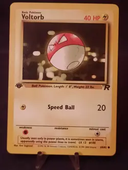 Pokemon Card Voltorb 1st Edition Team Rocket Common Regular 69/82 40 HP WOTC VLP - Image 1