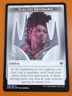 1x Kaya the Inexorable (A 6) | EMBLEM TOKEN | Kaldheim | MTG Magic Cards - Image 1