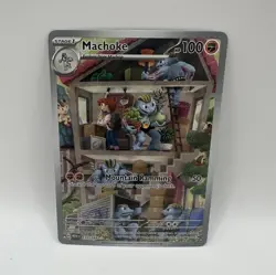 Pokemon Machoke Illustration Rare Scarlet & Violet 151 177/165 Holo Card HP 100 - Image 1