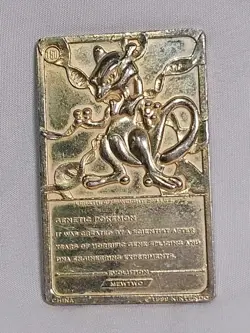 1999 Pokemon 23K Gold Plated Mewtwo Trading Card Burger King Limited Edition! - Image 2