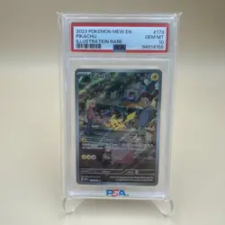 PSA 10 Gem Mint Pikachu 173/165 Scarlet & Violet 151 Illustration Rare Holo Card - Image 1