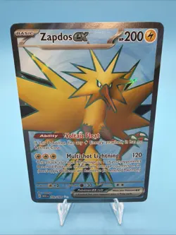 Pokemon TCG Zapdos EX Full Art Ultra Rare Holo Card 192/165 Scarlet & Violet 151 - Image 1