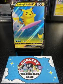 Surfing Pikachu V 008/025 Celebrations Pokemon Card | NM - Image 1
