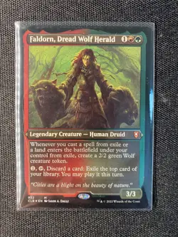 1x Faldorn, Dread Wolf Herald THICK CARD STOCK- NM - Battle for Baldur's Gate - - Image 1