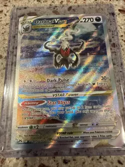 Pokemon Darkrai VSTAR TCG Holo Card Crown Zenith: Galarian Gallery GG50/GG70 - Image 1