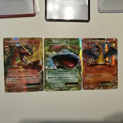 Charizard EX #XY17 Charizard EX 12/108 & Venusaur EX 1/108 (3 Cards) Holo Rares - Image 1