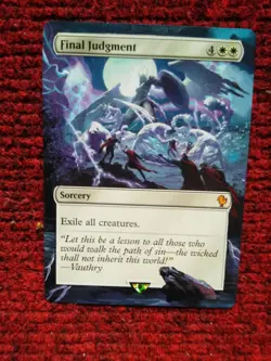 Final Judgment MTG Final Fantasy Commander Hand Painted Borderless Altered Art v - Image 3