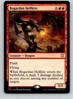 Magic the Gathering Bogardan Hellkite Adventures in Forgotten Realms Commander - Image 1
