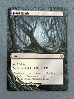 Fetid Heath MTG Final Fantasy Commander Hand Painted Borderless Full Altered Art - Image 1