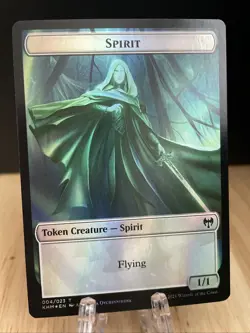 MTG Elf Warrior (015) Spirit Token (004) Kaldheim FOIL KHM NM/M - Image 1