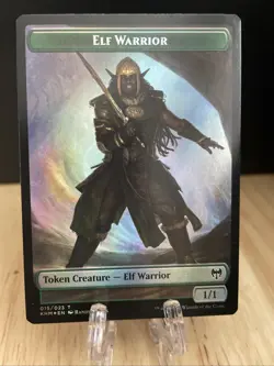 MTG Elf Warrior (015) Spirit Token (004) Kaldheim FOIL KHM NM/M - Image 2