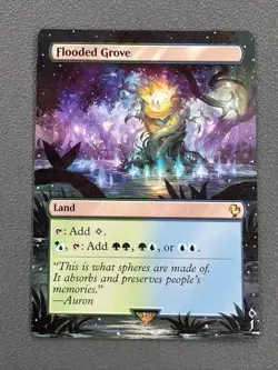 Flooded Grove MTG Final Fantasy Commander Hand Painted Full Altered Art Jeckho - Image 1