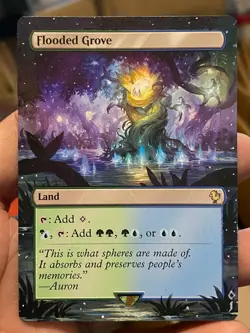 Flooded Grove MTG Final Fantasy Commander Hand Painted Full Altered Art Jeckho - Image 2