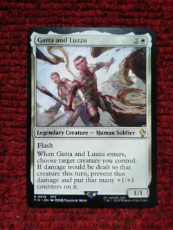 Gatta and Luzzu MTG Final Fantasy Commander Hand Painted Borderless Altered Art - Image 2