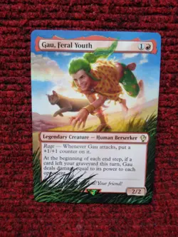 Gau, Feral Youth MTG Final Fantasy Commander Hand Painted Borderless Altered Art - Image 2