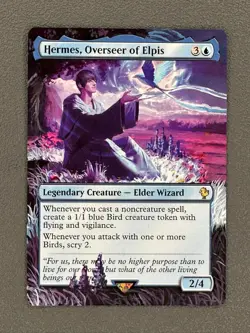 Hermes, Overseer of Elpis MTG Final Fantasy Commander Hand Painted Altered Art v - Image 1