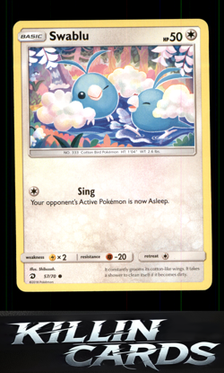 Swablu (57) 57/70 Pokemon Common Dragon Majesty Card NM - Image 1
