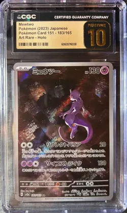 Mewtwo 183/165 Sv2a: Pokemon Card 151 Holo (Japanese) CGC Pristine 10 - Image 1