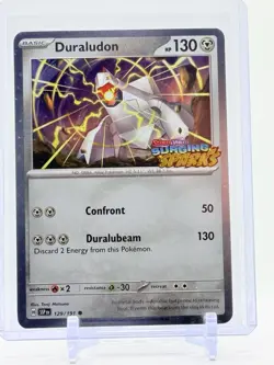2024 Pokemon DURALUDON #129/191 Surging Sparks STAMPED Cosmos Holo - Not Played - Image 1