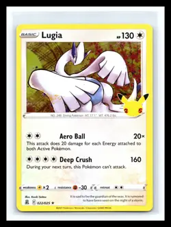 💥 Pokemon TCG Lugia 25th Anniversary Celebrations 022/025 Holo Rare - Image 1