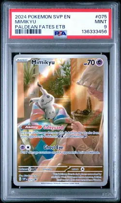 Pokemon TCG Mimikyu 075 Scarlet & Violet Promo PSA 9 - Image 1