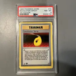 1999 POKEMON BASE SET 1ST EDITION #72 DEVOLUTION SPRAY PSA 8 - Image 1