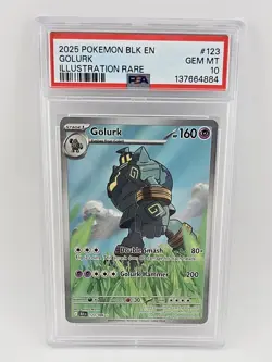 Pokemon Golurk 123/086 Sv: Black Bolt Holo PSA 10 GEM MINT - Image 1