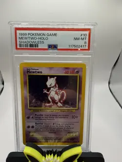 Mewtwo 10/102 Base Set Unlimited Holo Pokemon PSA 8 , PSA Error Shadowless - Image 1