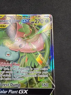 Venusaur & Snivy GX ⭐ 1/236 Holo Rare GX Cosmic Eclipse 2019 Pokemon MP - Image 3