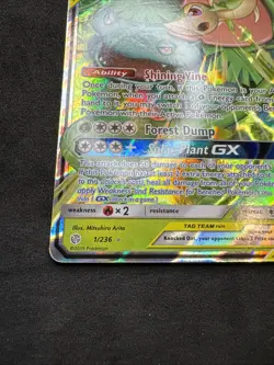 Venusaur & Snivy GX ⭐ 1/236 Holo Rare GX Cosmic Eclipse 2019 Pokemon MP - Image 5