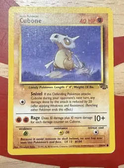Cubone 50/64 Jungle Regular 1999 Unlimited Pokemon - Image 1