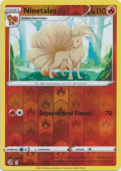 Reverse Holo Ninetales 030/264 Fusion Strike Uncommon Pokemon TCG - Image 1