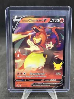Pokemon TCG Lance's Charizard V SWSH133 Celebrations 25th Black Star Promo NM - Image 1