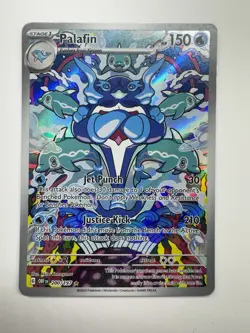 Pokemon Palafin 200/197 SV03 Illustration Rare Full Art Holo 150 HP Jet Punch - Image 1