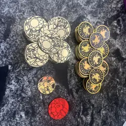 Large lot of 118 Pokemon Coins - Eevee, Pokemon Day Pikachu, Diance, Dragonite - Image 1