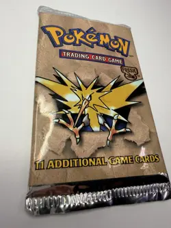 Pokemon WOTC Unlimited Fossil Booster Pack Factory sealed ZAPDOS - Heavy 21.22 - Image 1